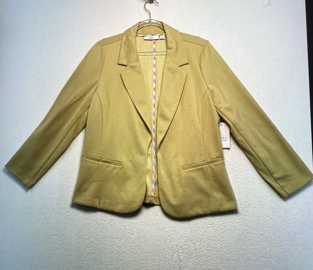 New Croft & Barrow Beige Open Front Blazer Business Jacket Size Small